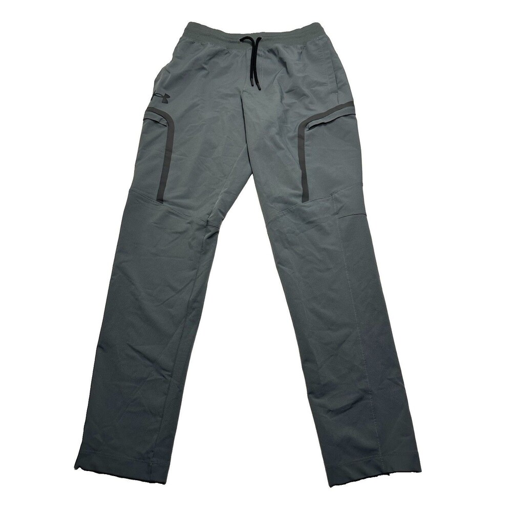 Men's Under Armour Sportstyle Woven Cargo Pants 30" Size Medium Grey #1373864